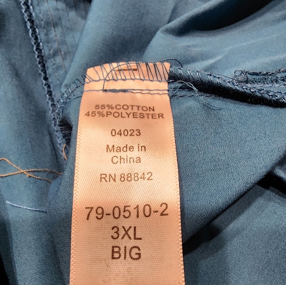 KS Island Men's Embroidery Short Sleeve Button Down Shirt 3XL - Picture 4 of 6